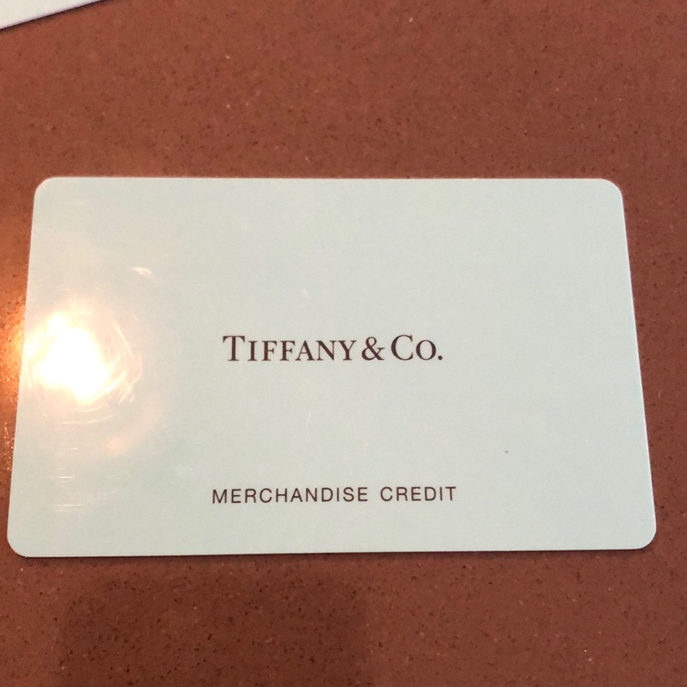 Merchandise credit to Tiffany & co